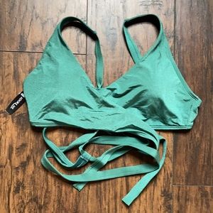 Adore Me Green Wrap Bikini Top